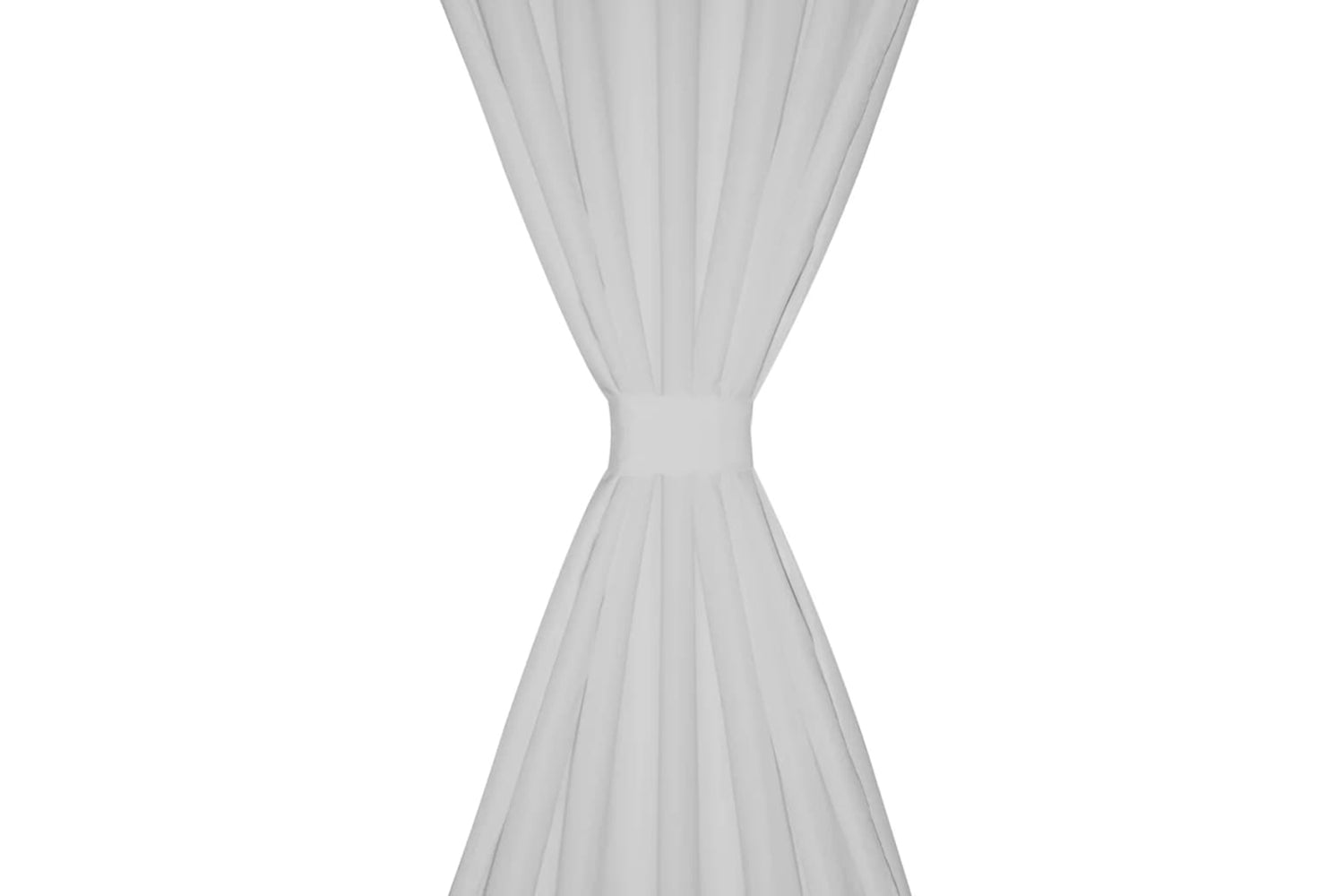 vidaXL 130359 2 Pcs White Micro-satin Curtains With Loops 140 X 175cm-3
