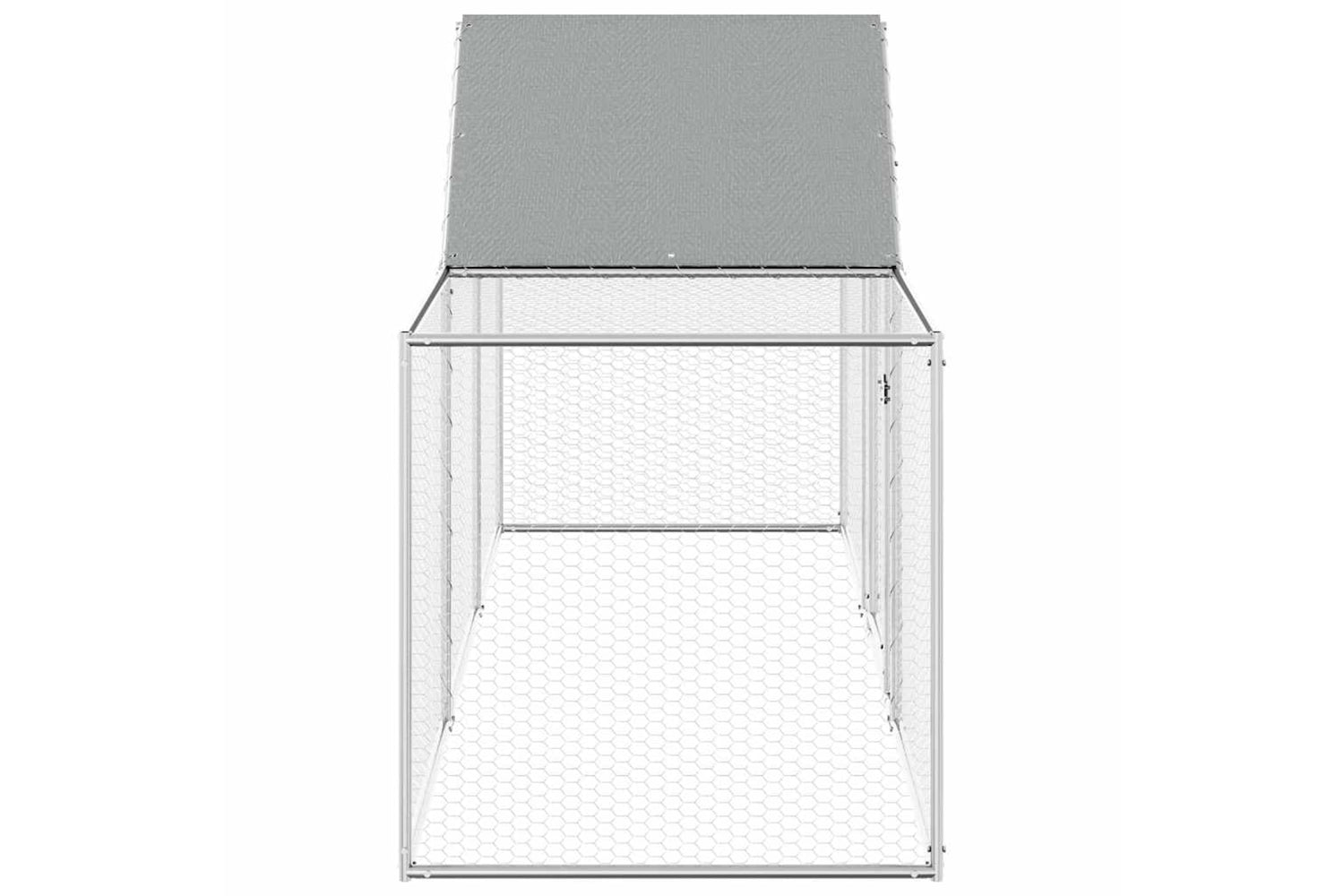 Vidaxl Chicken Coop 3x1x1.5 M Galvanised Steel-3