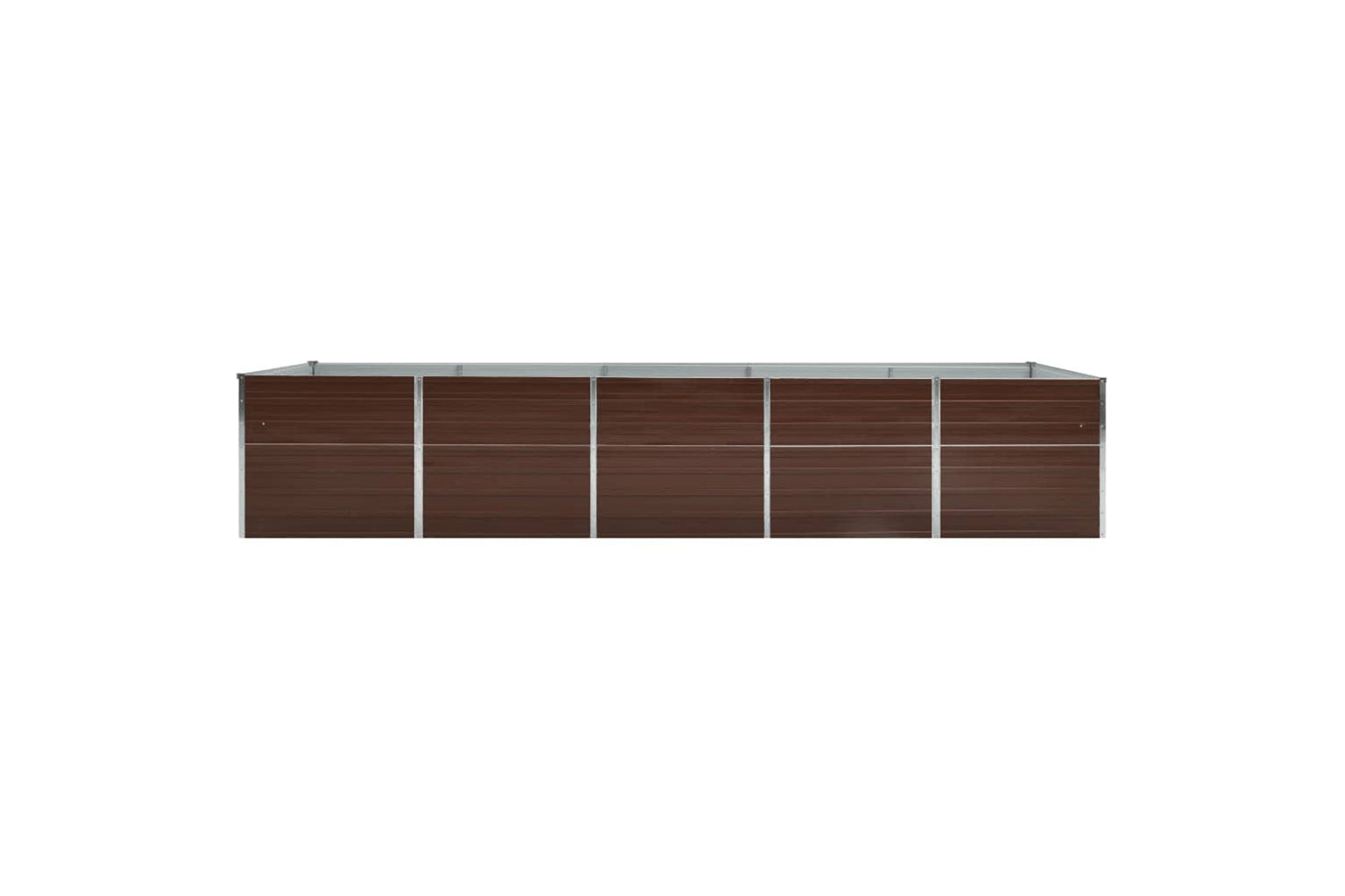 vidaXL 47062 Garden Raised Bed Galvanised Steel 400x80x77cm Brown-3