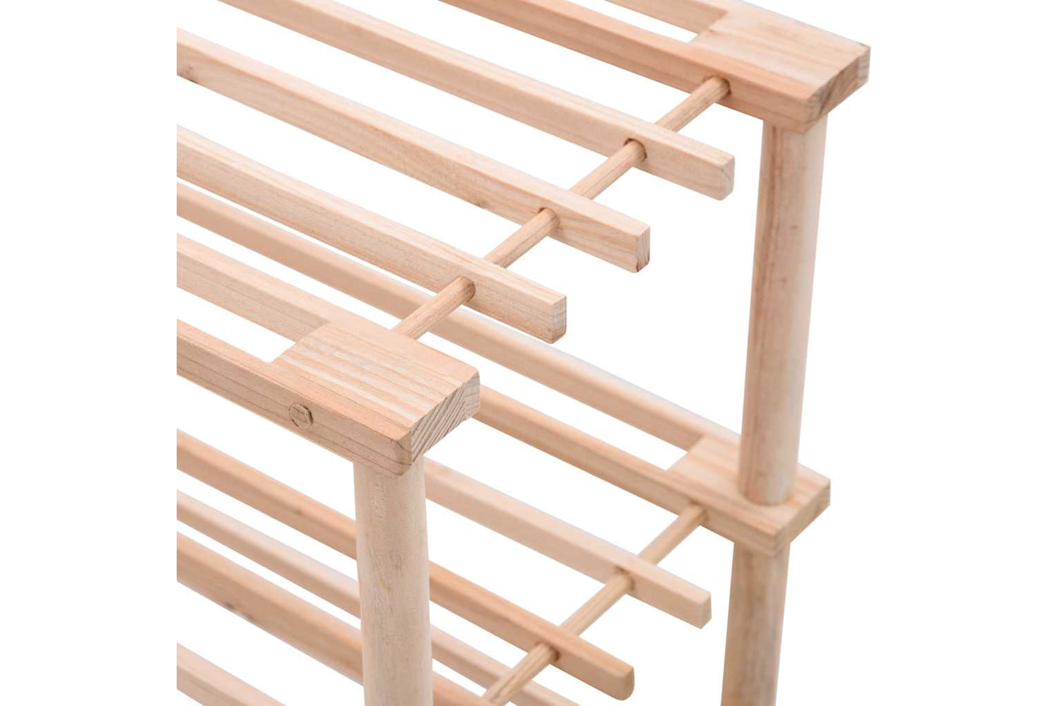 Vidaxl 285200 3-tier Shoe Rack Solid Fir Wood-5