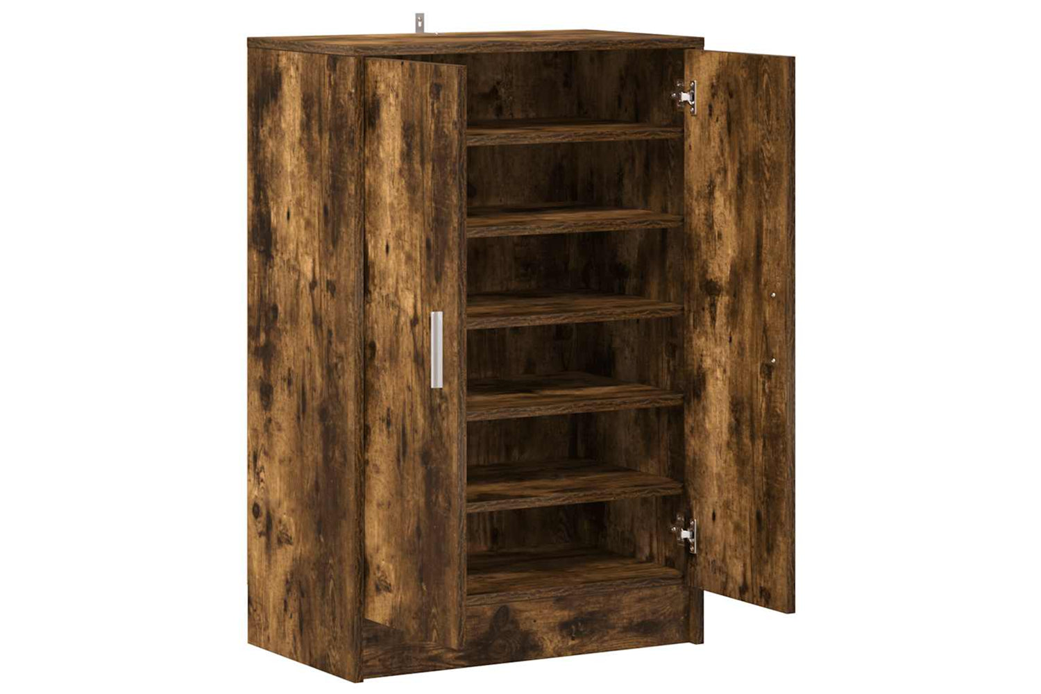 vidaXL Shoe Cabinet Smoked Oak 60x35x92cm Engineered Wood-3