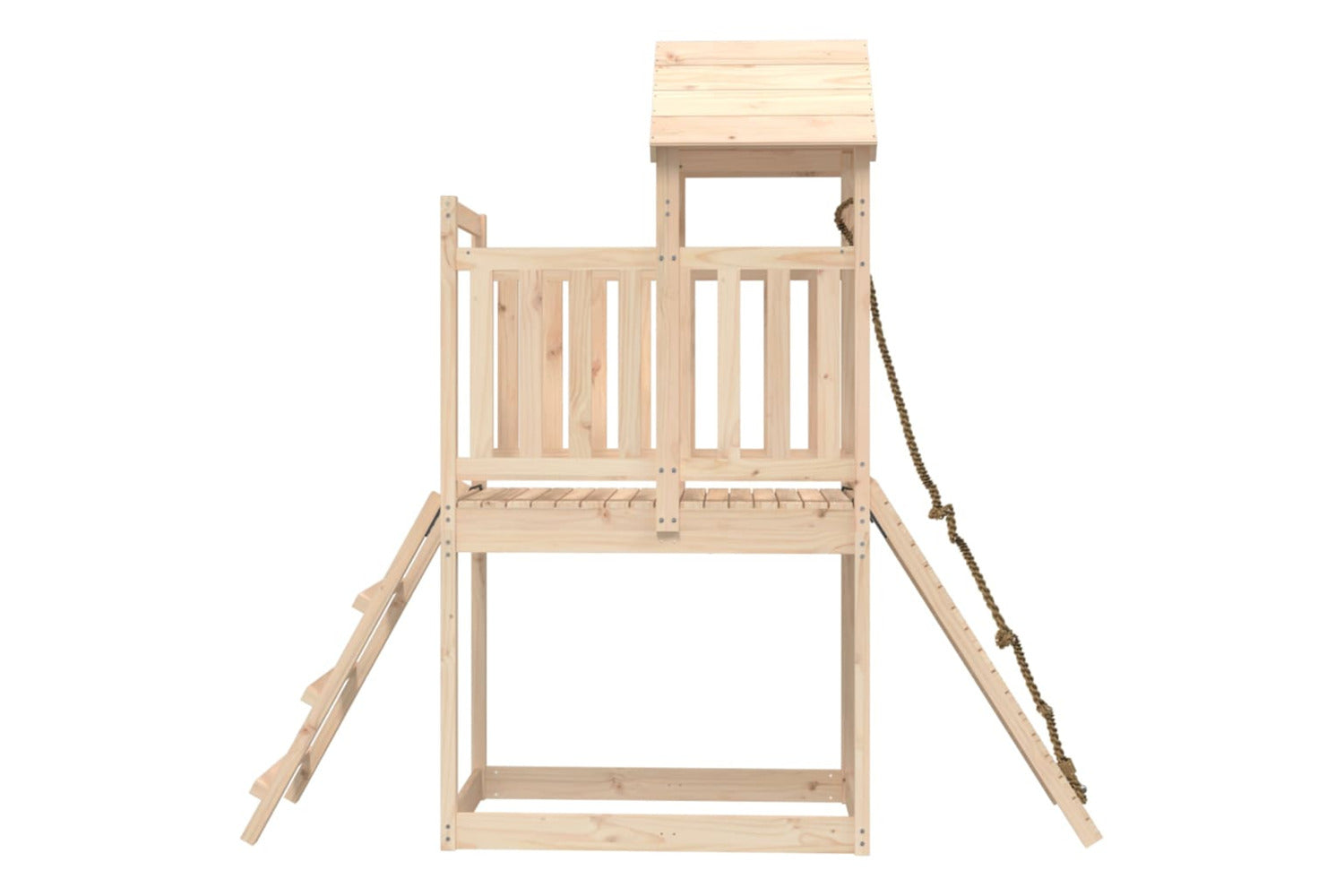 Vidaxl 3155867 Playhouse With Climbing Wall Solid Wood Pine-5
