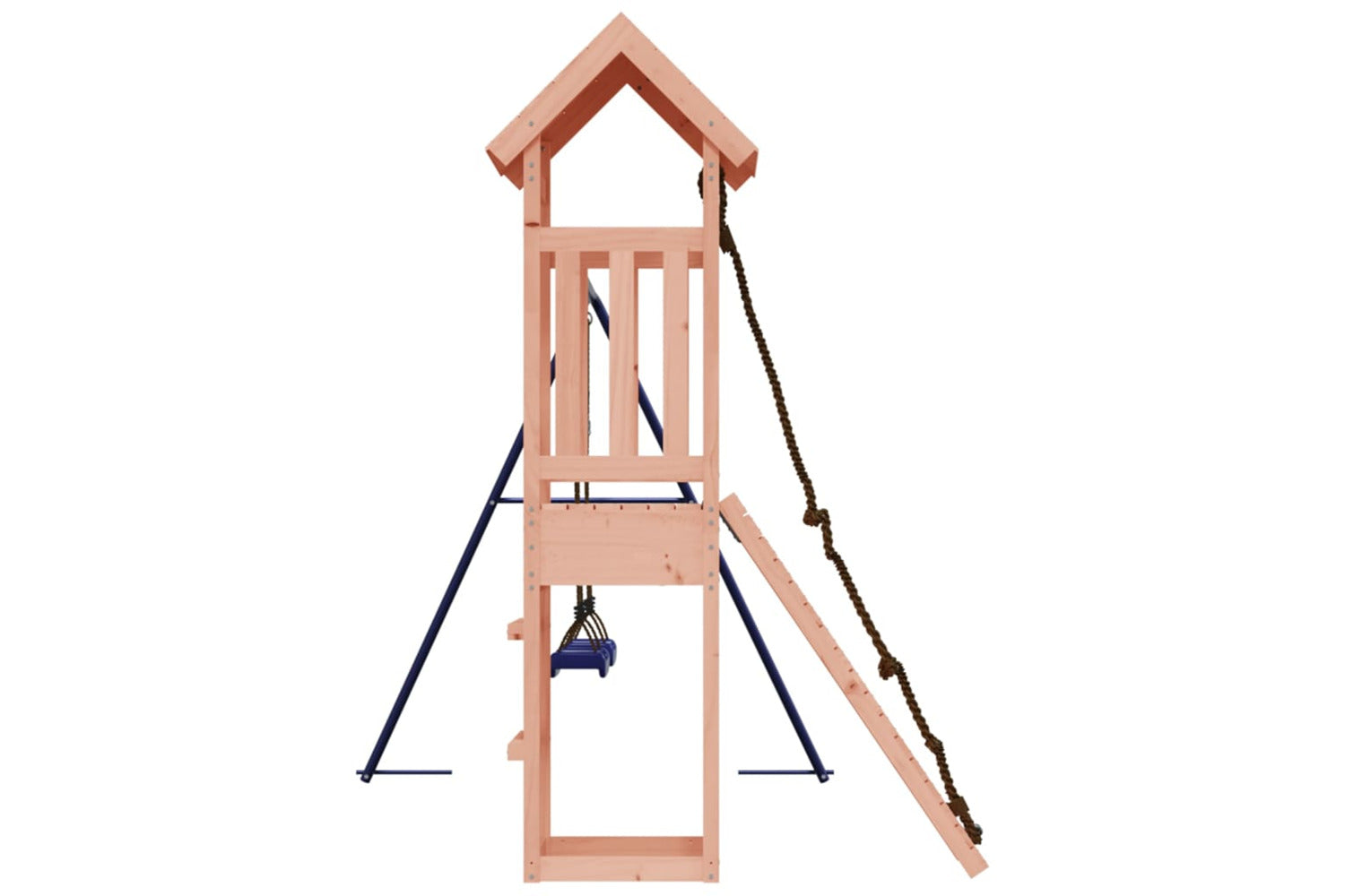 Vidaxl 3155817 Playhouse With Climbing Wall Swings Solid Wood Douglas-5