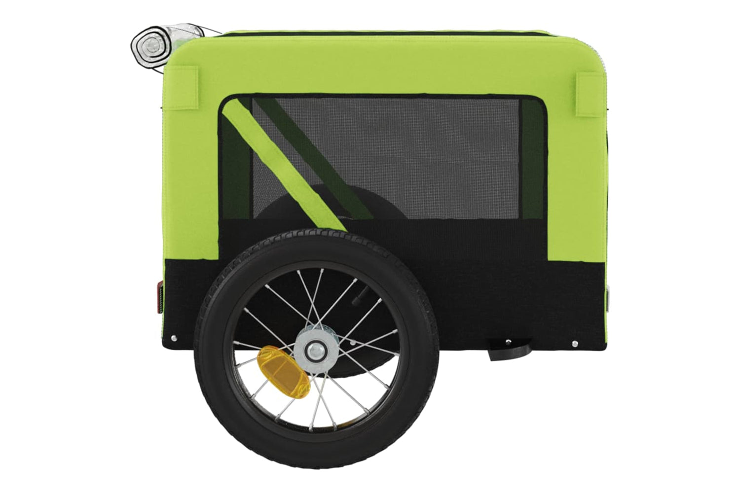 Vidaxl 93913 Pet Bike Trailer Green And Black Oxford Fabric And Iron-7