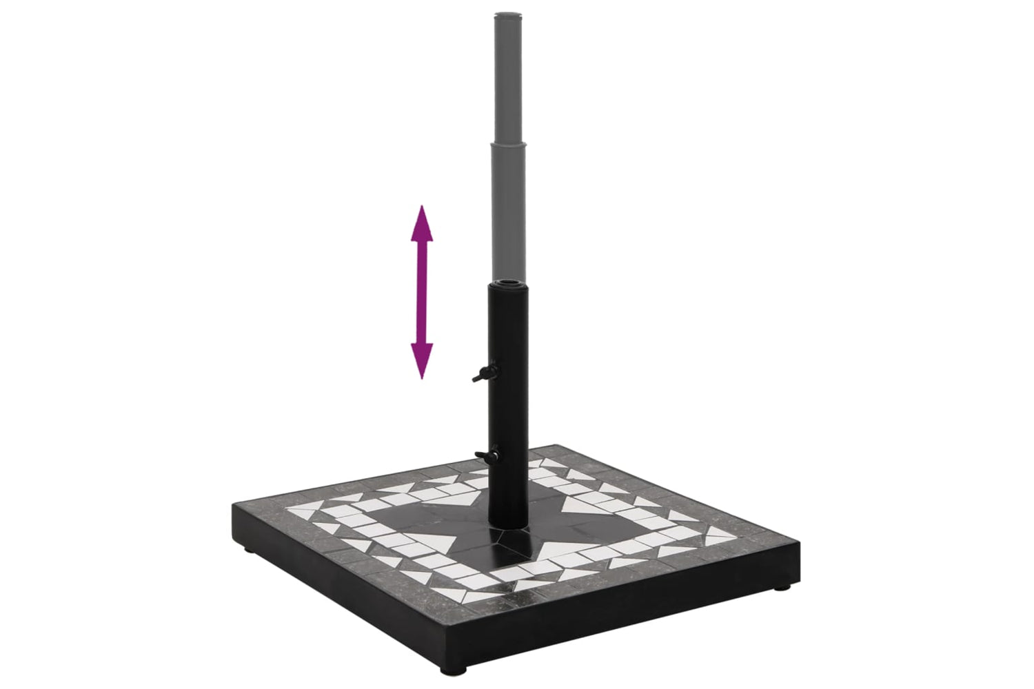 Vidaxl 362224 Parasol Base Black And White Square 12 Kg-4