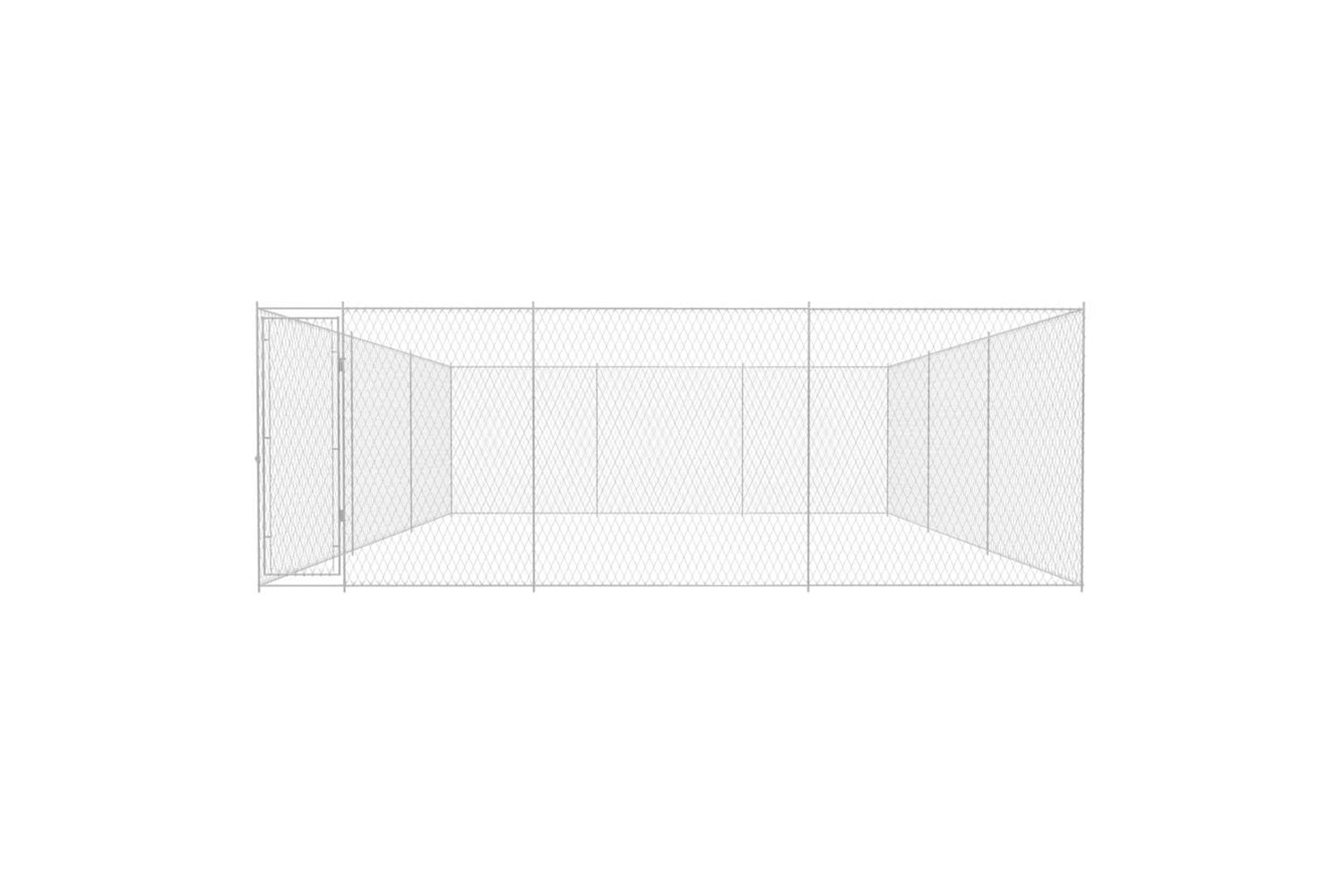 Vidaxl Outdoor Dog Kennel Galvanised Steel 570x570x185 Cm-2