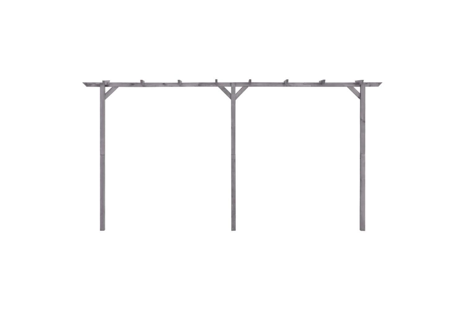 vidaXL 313568 Garden Pergola Grey 400x40x205cm Impregnated Pinewood-2