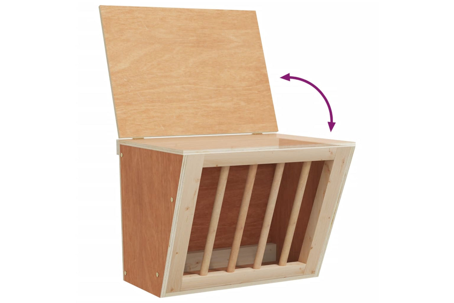 vidaXL 172423 Rabbit Hay Feeder 25x18.5x20.5cm Solid Wood Fir-5