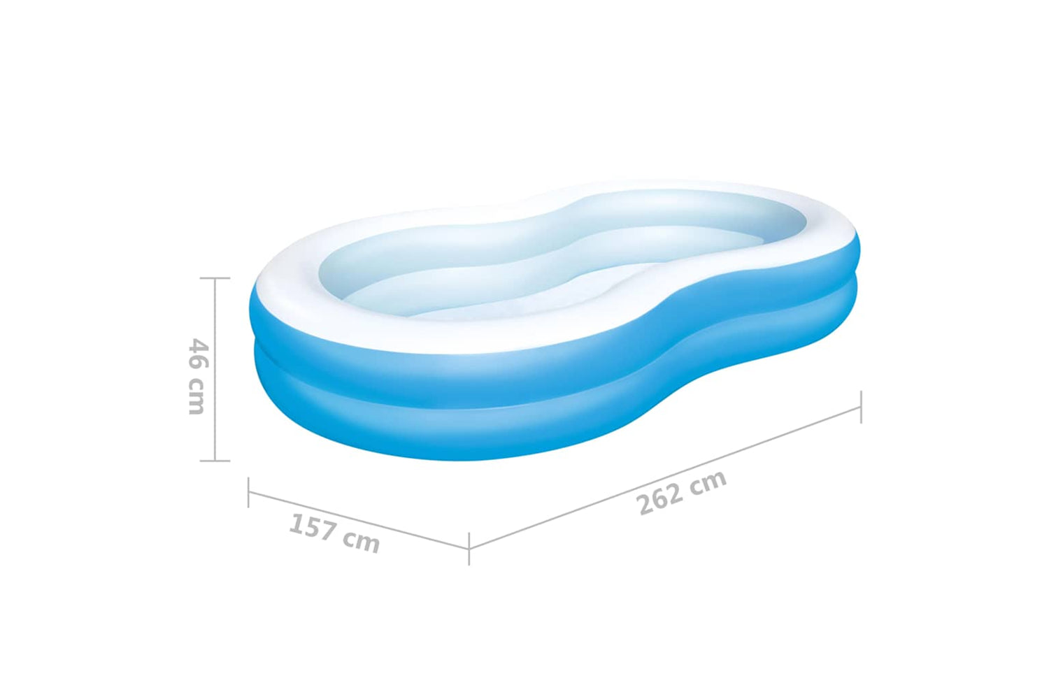 Bestway 92906 Big Lagoon Family Pool 262x157x46 Cm-6