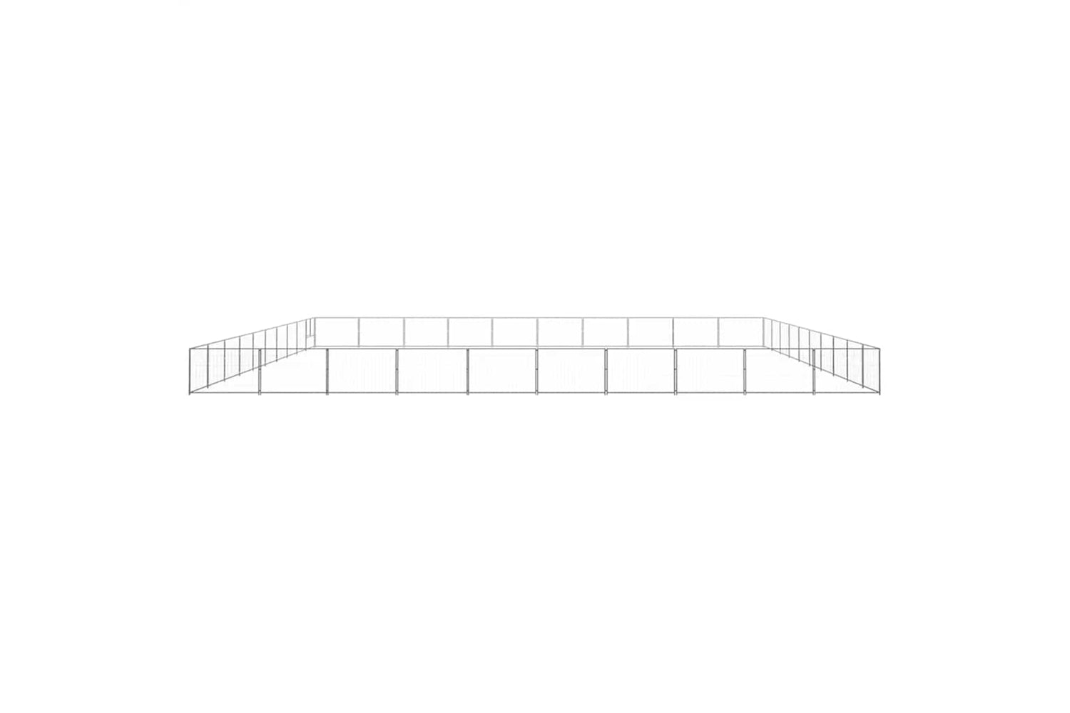 Vidaxl 3082198 Dog Kennel Silver 100 M2 Steel-3