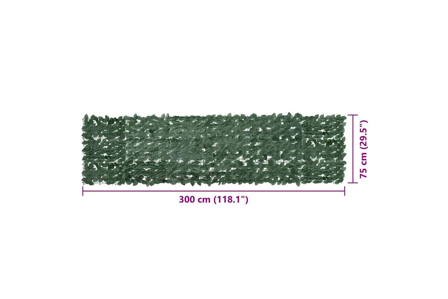 vidaXL 315483 Balcony Screen With Dark Green Leaves 300x75cm-6