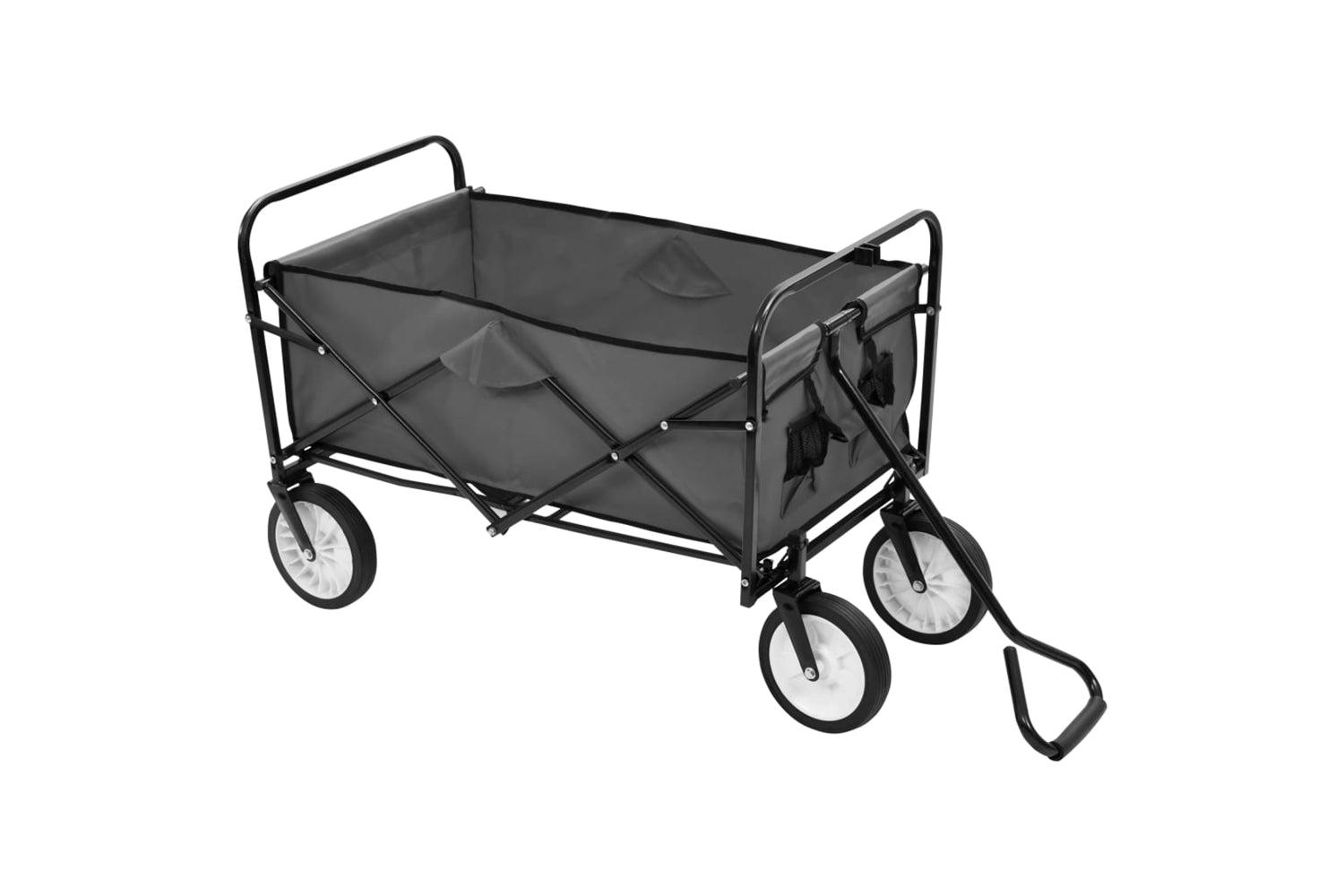 Vidaxl 145511 Folding Hand Trolley Steel Grey-2