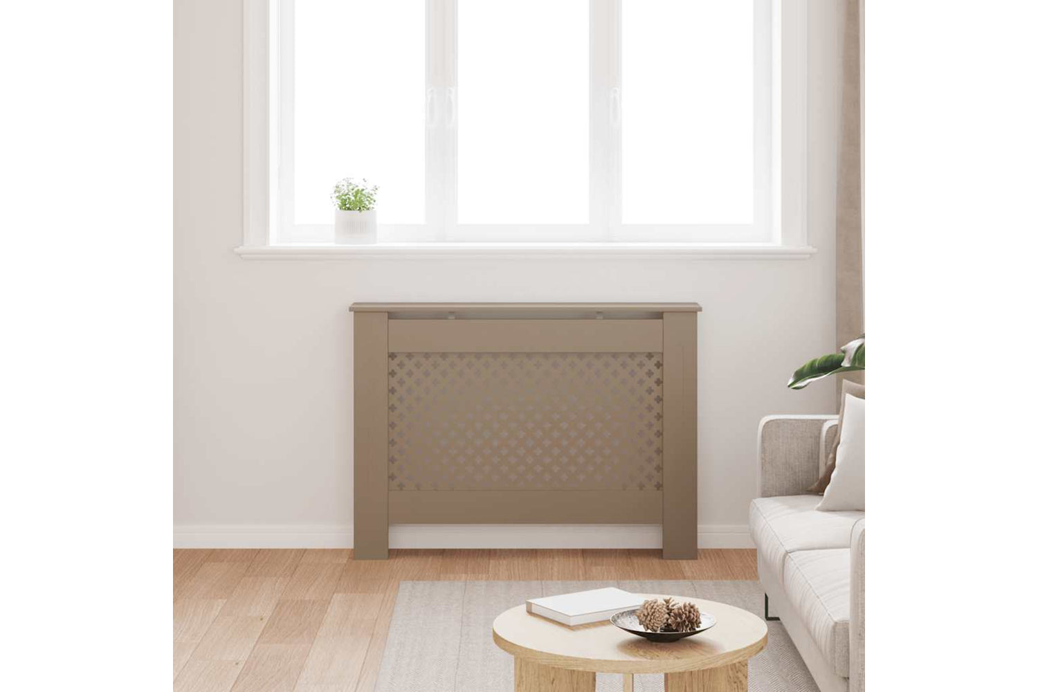 vidaXL Radiator Cover 112x19x81.5cm Mdf-2