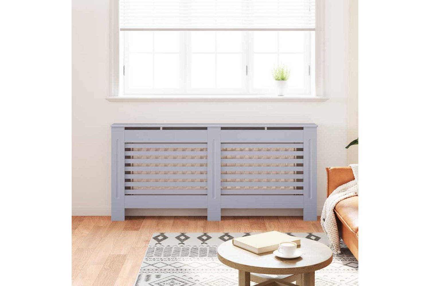 vidaXL Radiator Cover Anthracite 172x19x81.5cm Mdf-2