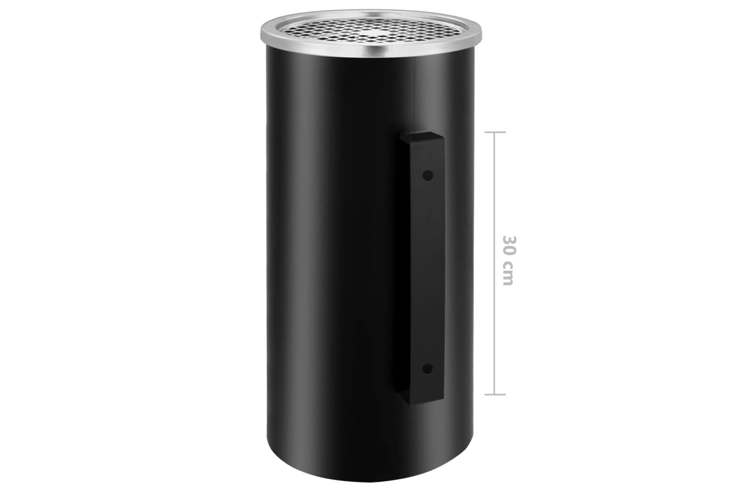 Vidaxl 51096 Wall Ashtray Dustbin Steel 26 L Black-8
