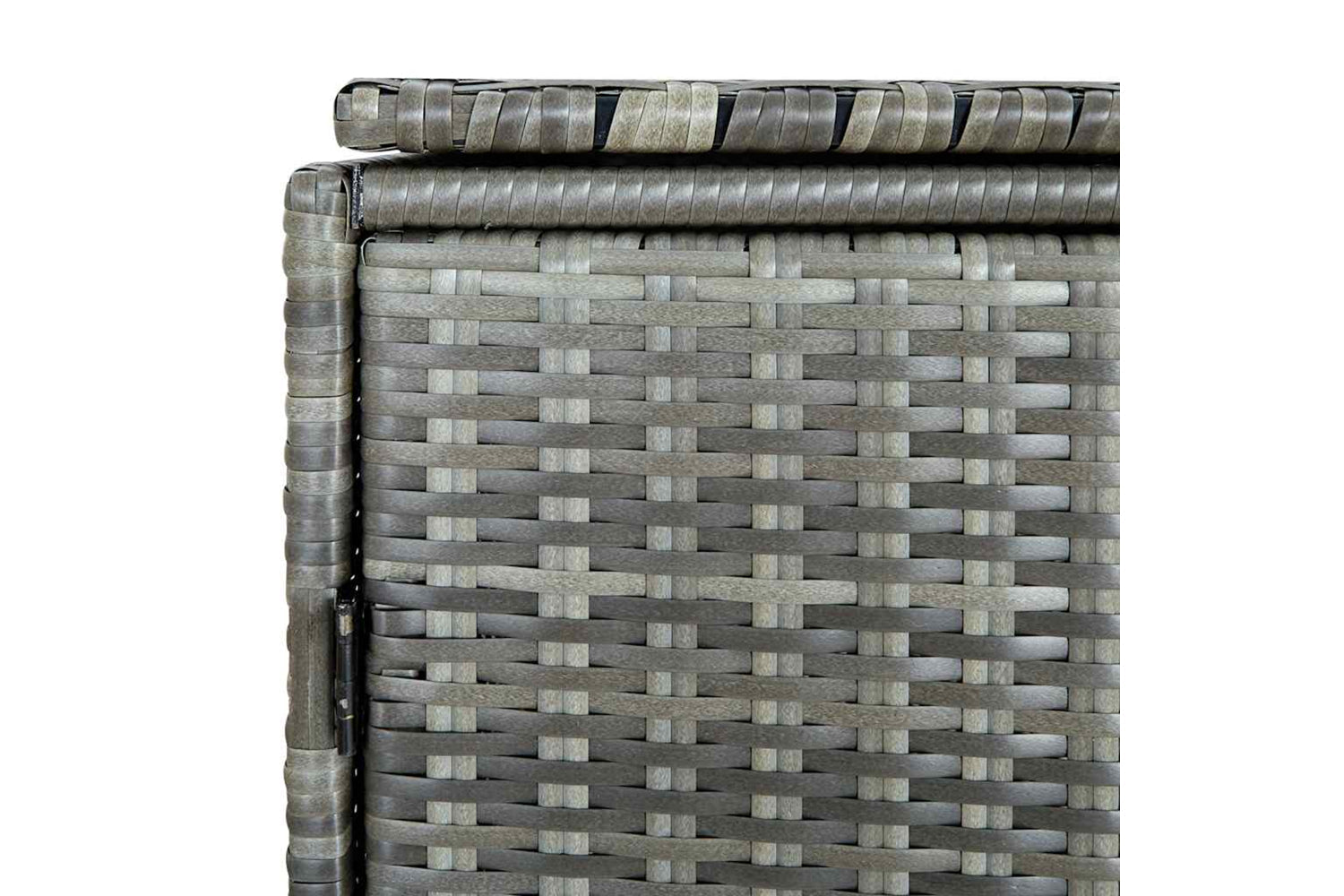 vidaXL 46463 Double Wheelie Bin Shed Poly Rattan Anthracite 148x77x111cm-7