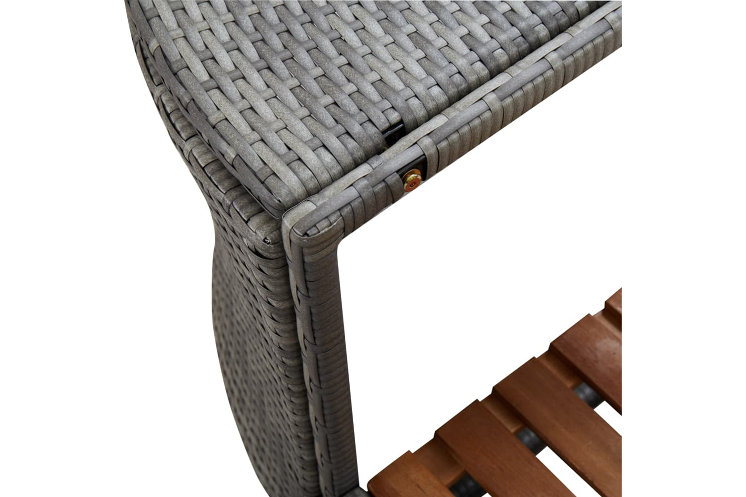 vidaXL 46074 Square Spa Surround Grey 268 X 268 X 55cm Poly Rattan-5