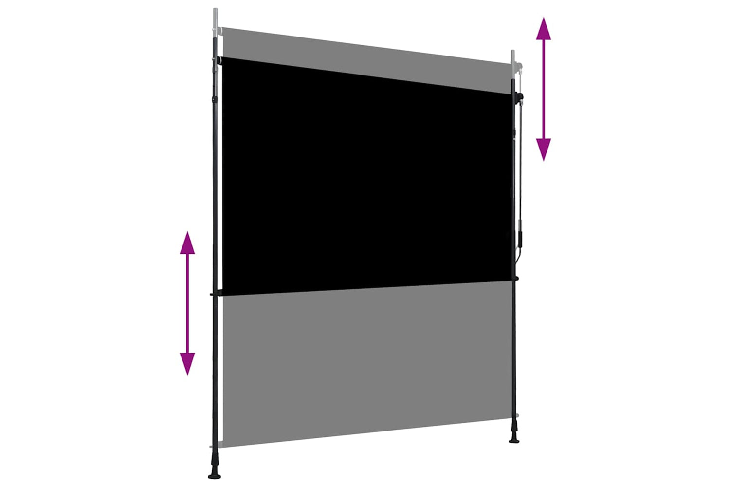 Vidaxl Outdoor Roller Blind 200x270 Cm Anthracite-3