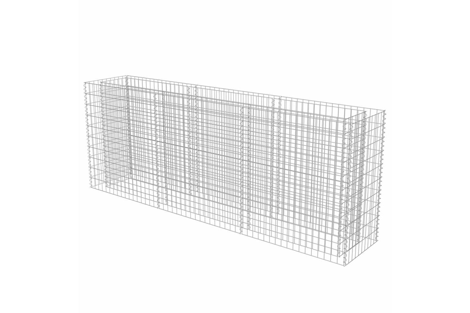 vidaXL 143562 Gabion Raised Bed Galvanised Steel 270x50x100cm-2