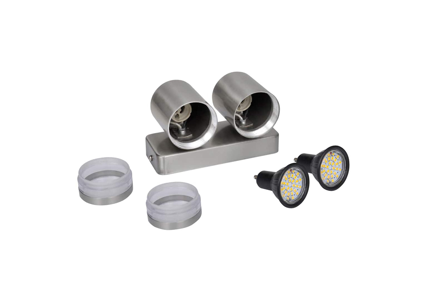Vidaxl 41103 Led Wall Lamp Stainless Steel Down With Cone Head-3