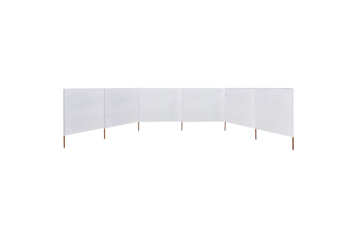 vidaXL 44543 6-panel Wind Screen Fabric 800x80cm White-3