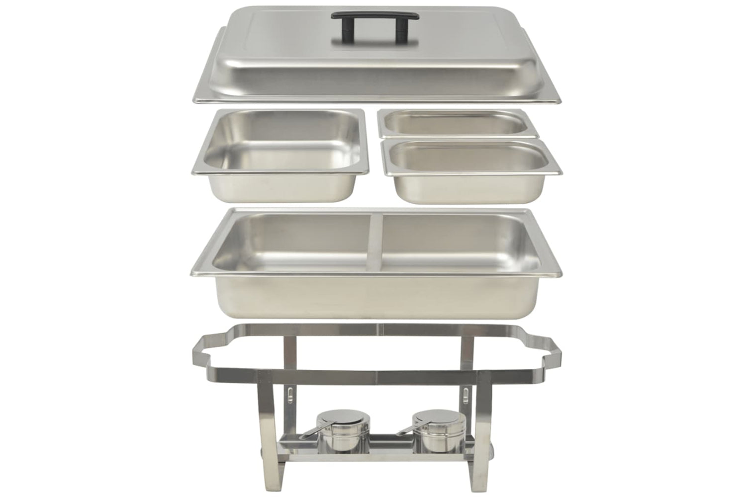 Vidaxl 50529 3 Piece Chafing Dish Set Stainless Steel-7
