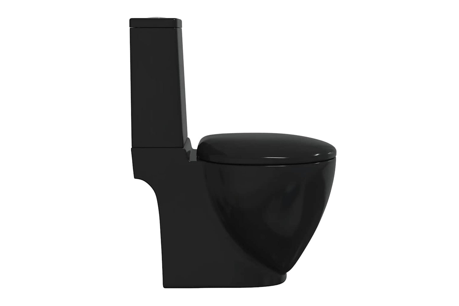 Vidaxl 140298 Ceramic Toilet Back Water Flow Black-4