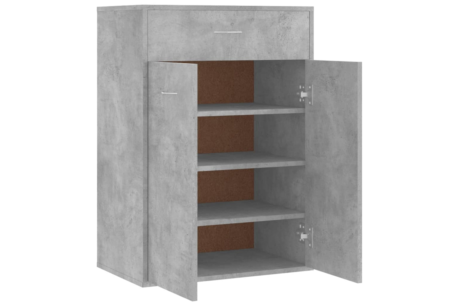 vidaXL 801075 Shoe Cabinet Concrete Grey 60x35x84cm Engineered Wood-6