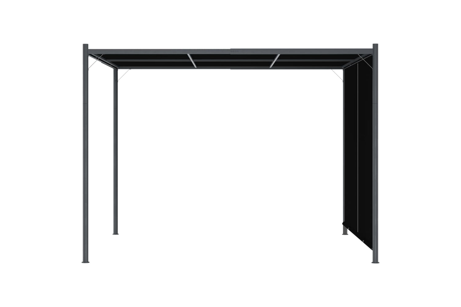 Vidaxl 49324 Garden Pergola With Retractable Roof 3x3 M Anthracite-2