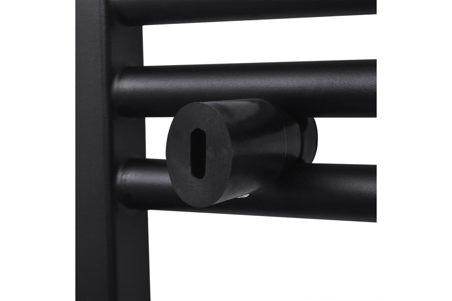 Vidaxl 141904 Black Bathroom Central Heating Towel Rail Radiator Straight 480x480mm-6