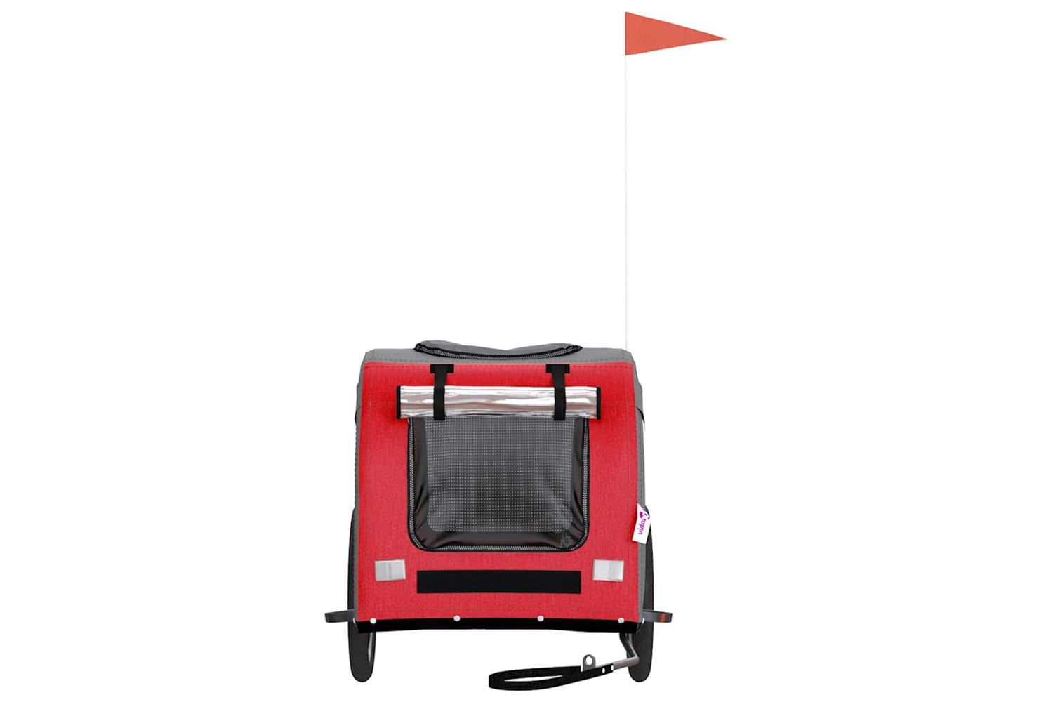Vidaxl 93838 Pet Bike Trailer Red And Grey Oxford Fabric&iron-3