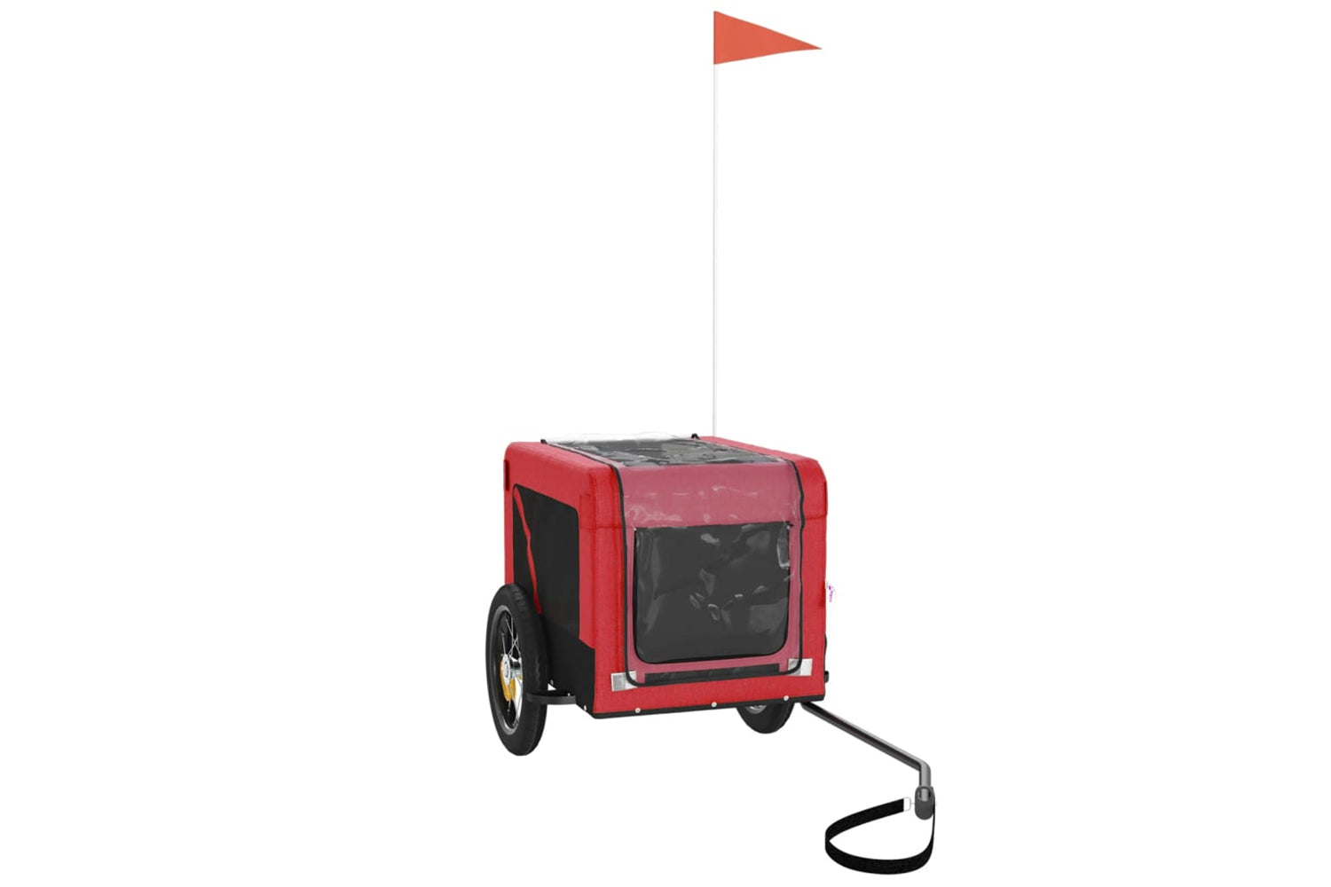 Vidaxl 93908 Pet Bike Trailer Red And Black Oxford Fabric&iron-3