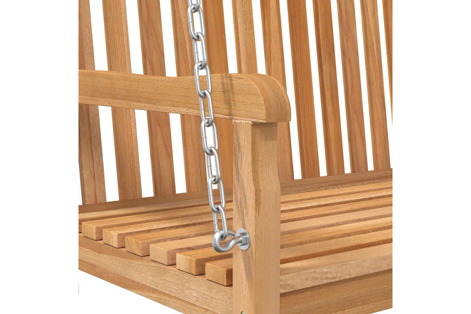 vidaXL 316628 Swing Bench Solid Teak Wood 114x60x64cm-5