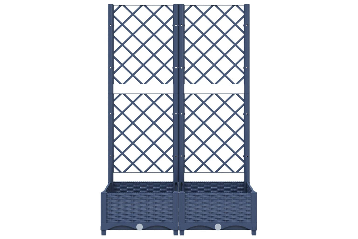 vidaXL Garden Planter With Trellis Dark Grey 80x40x121.5cm Pp-2