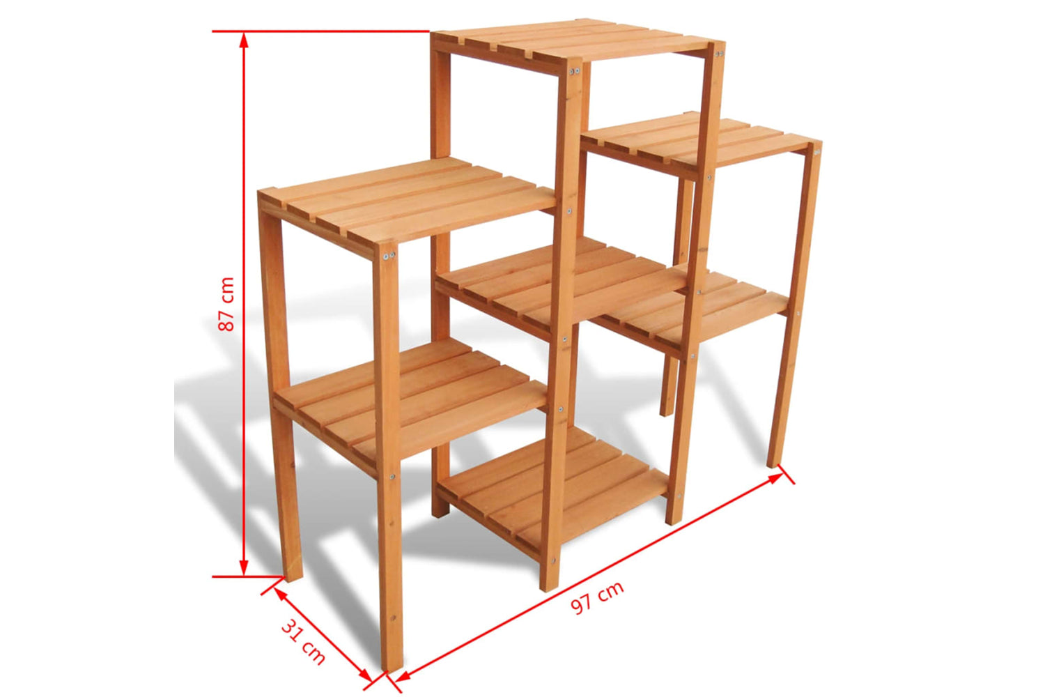 vidaXL 41302 Garden Plant Stand 97x31x87cm Solid Fir Wood-4