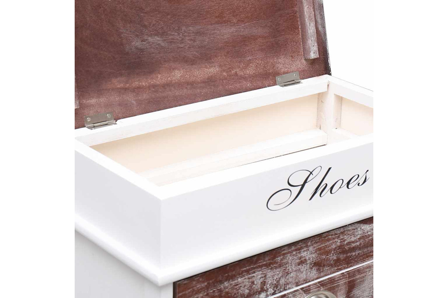 vidaXL 284088 Shoe Cabinet Brown 50x28x98cm Paulownia Wood-6
