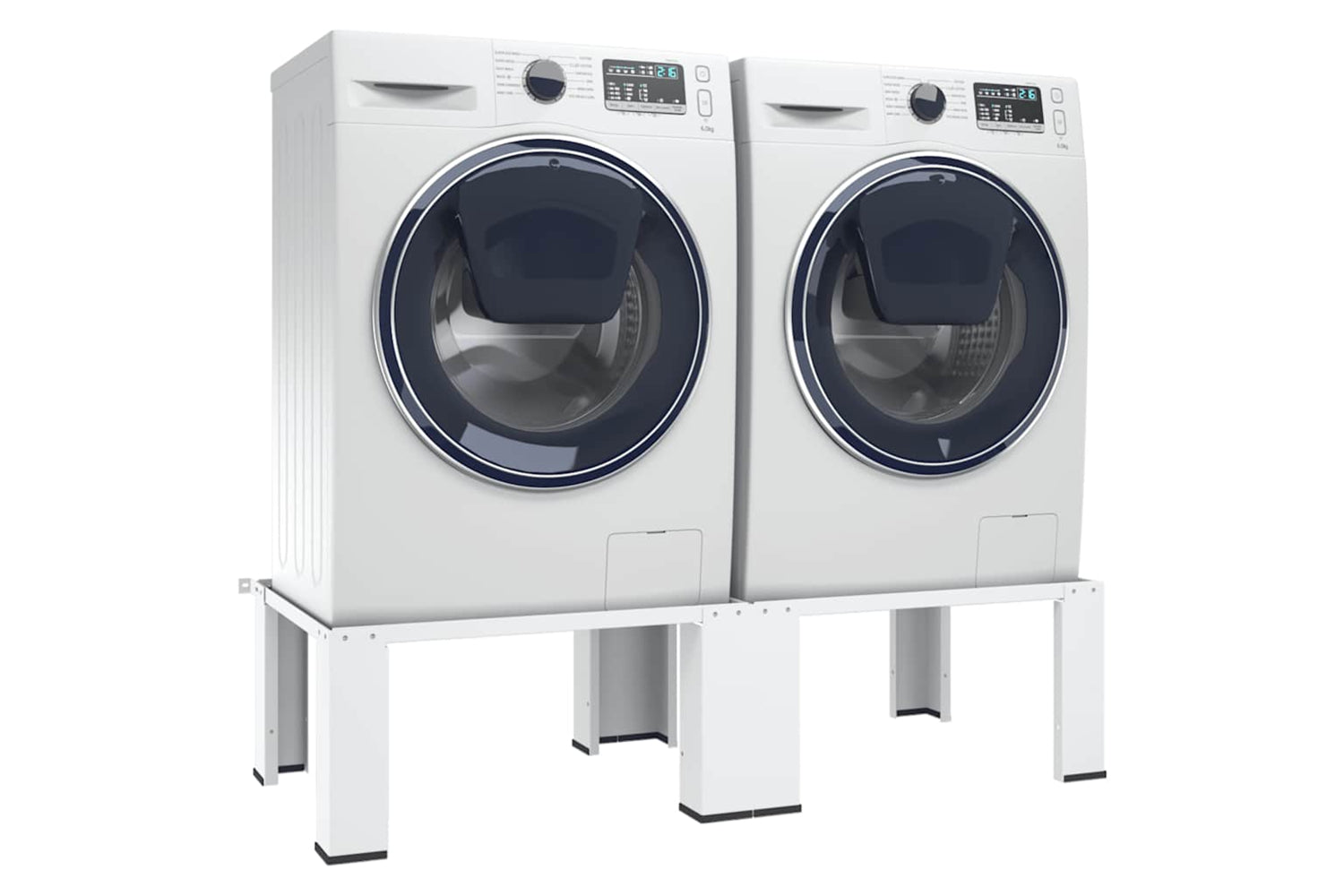 Vidaxl 51194 Double Washing And Drying Machine Pedestal White-2