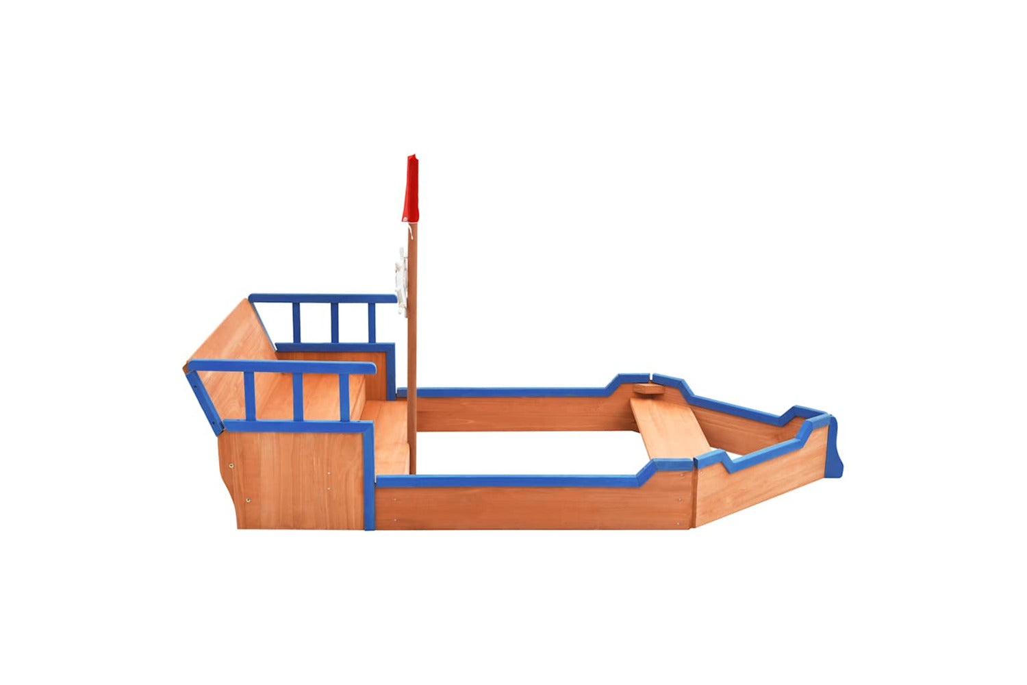 Vidaxl Sandbox Pirate Ship Firwood 190x94.5x101 Cm-4