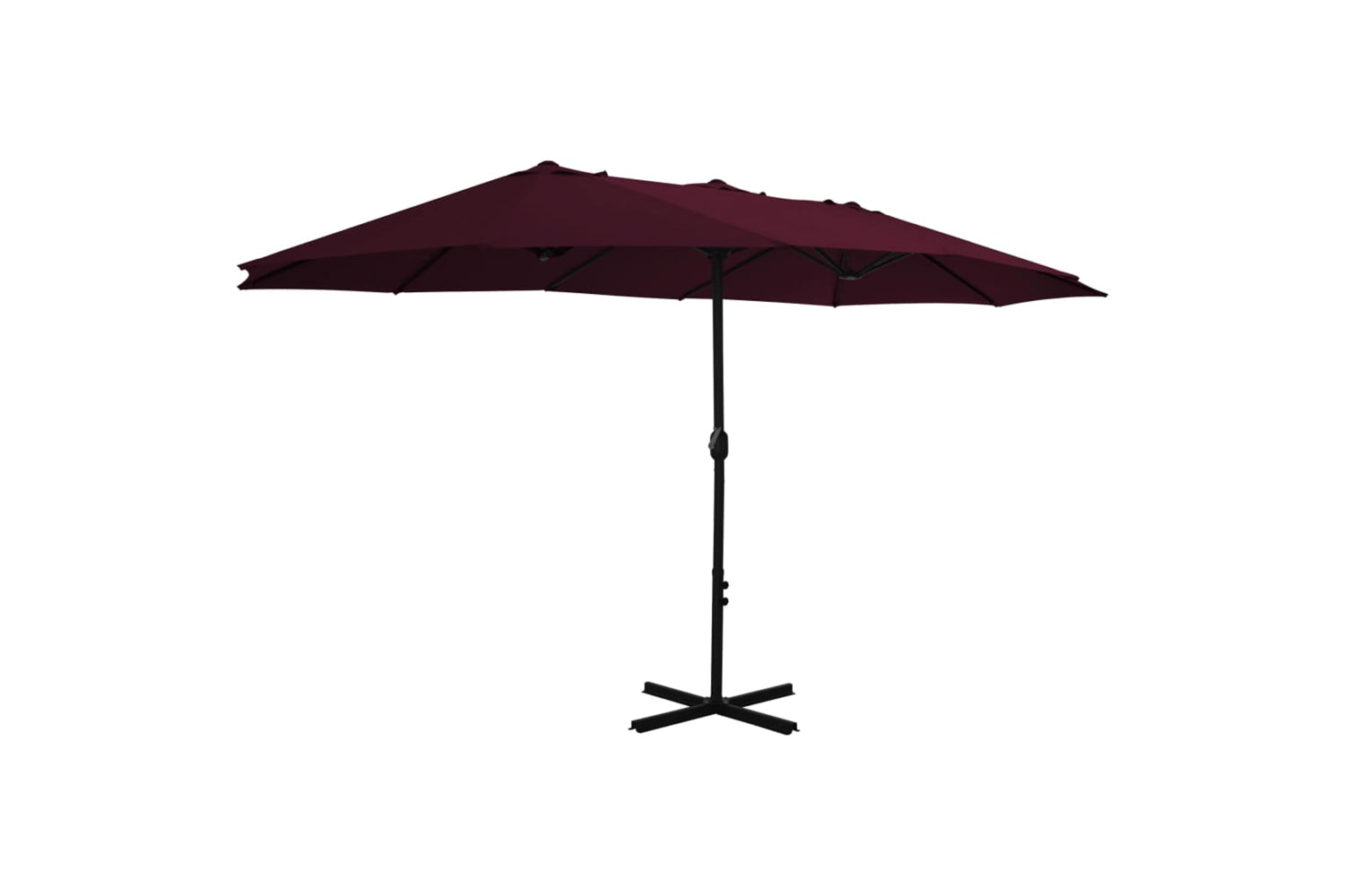vidaXL 44871 Outdoor Parasol With Aluminium Pole 460x270cm Bordeaux Red-2