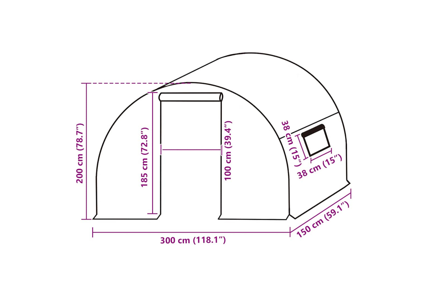 Vidaxl 316434 Greenhouse Replacement Cover (4.5 Mâ²) 3x1.5x2 M Transparent-5