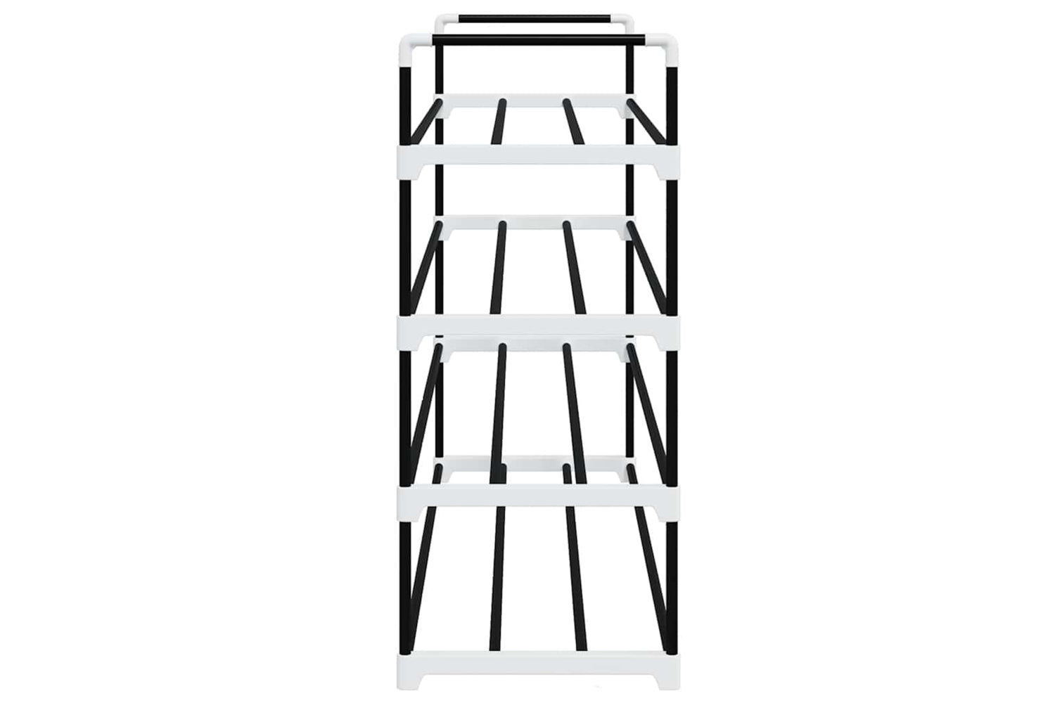 Vidaxl 245626 Shoe Rack With 4 Shelves Metal And Plastic Black-3