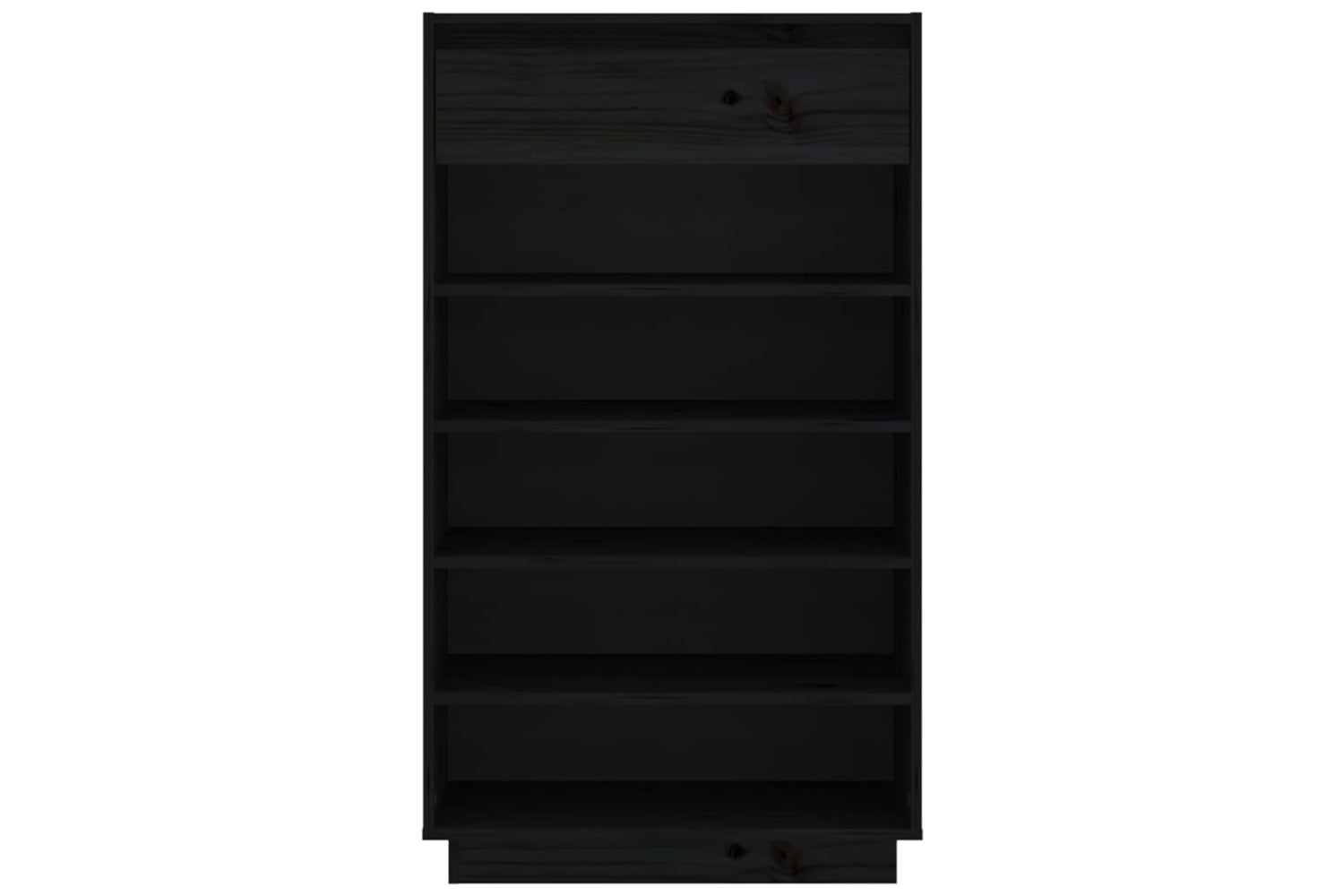 vidaXL 813554 Shoe Cabinet Black 60x34x105cm Solid Wood Pine-4