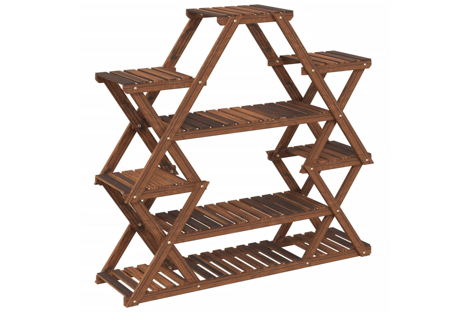 vidaXL 362877 Flower Stand 110x25x105cm Solid Wood Fir-5