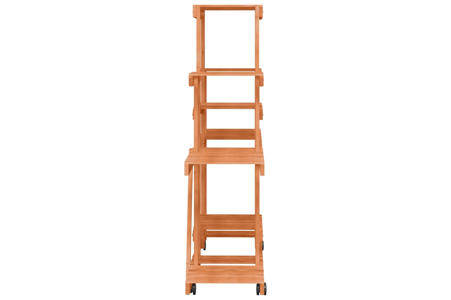 vidaXL 362852 Flower Stand With Wheels 110x25x101cm Solid Wood Fir-5