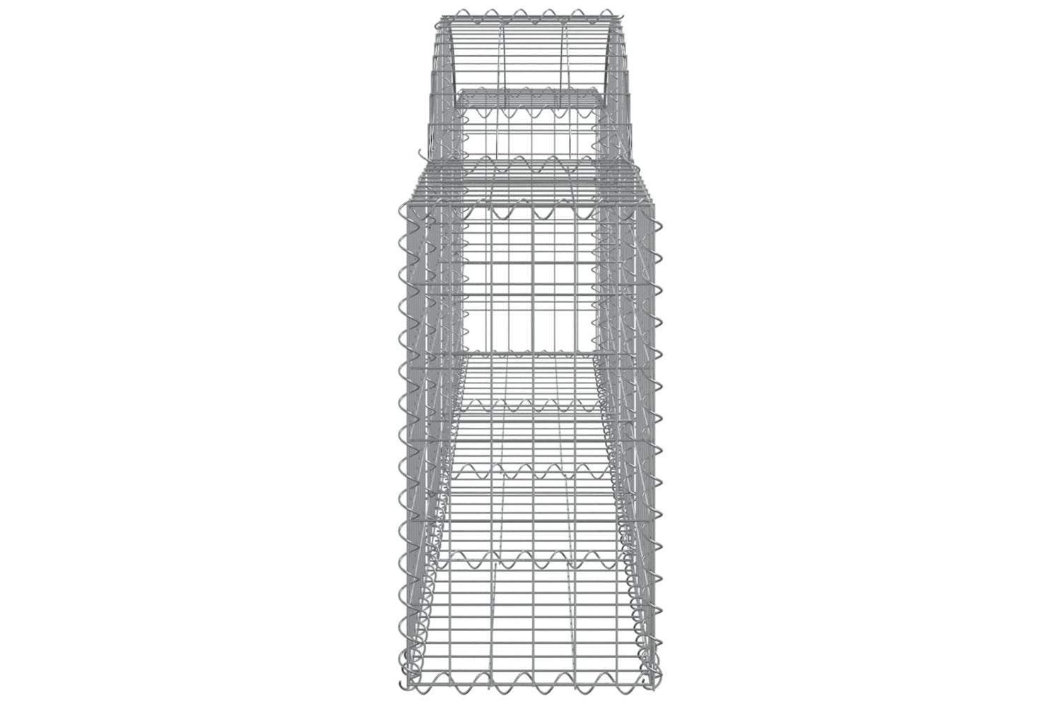 vidaXL 3146071 Arched Gabion Baskets 5 Pcs 200x30x60/80cm Galvanised Iron-4