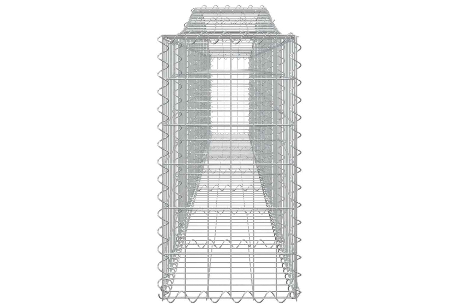 vidaXL 3145801 Arched Gabion Baskets 3 Pcs 400x30x60/80cm Galvanised Iron-4