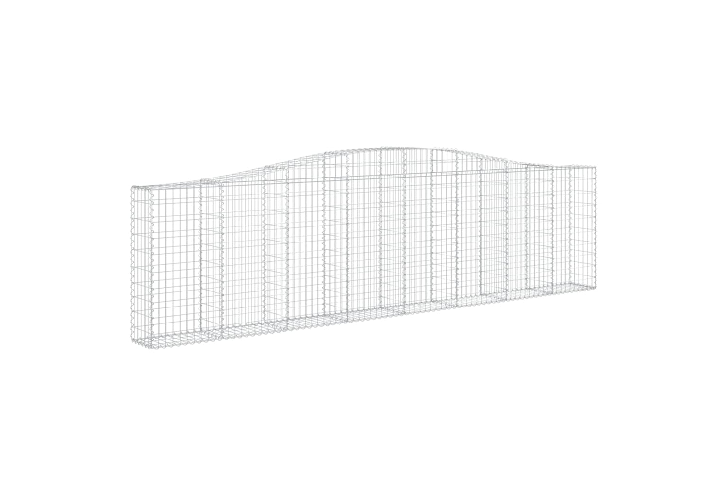 vidaXL 3145834 Arched Gabion Baskets 10 Pcs 400x30x100/120cm Galvanised Iron-2