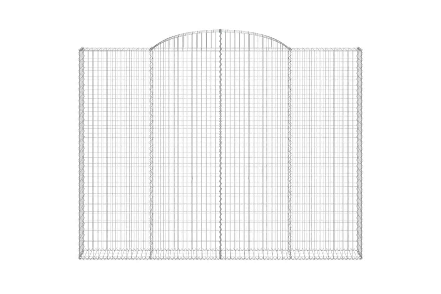 vidaXL 153511 Arched Gabion Basket 300x30x220/240cm Galvanised Iron-2