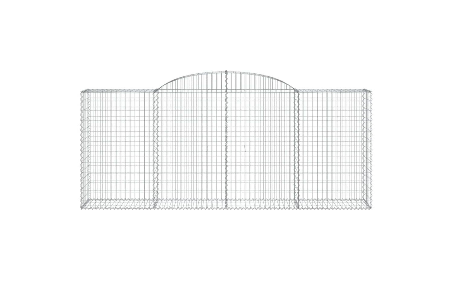 vidaXL 153516 Arched Gabion Basket 300x50x120/140cm Galvanised Iron-2