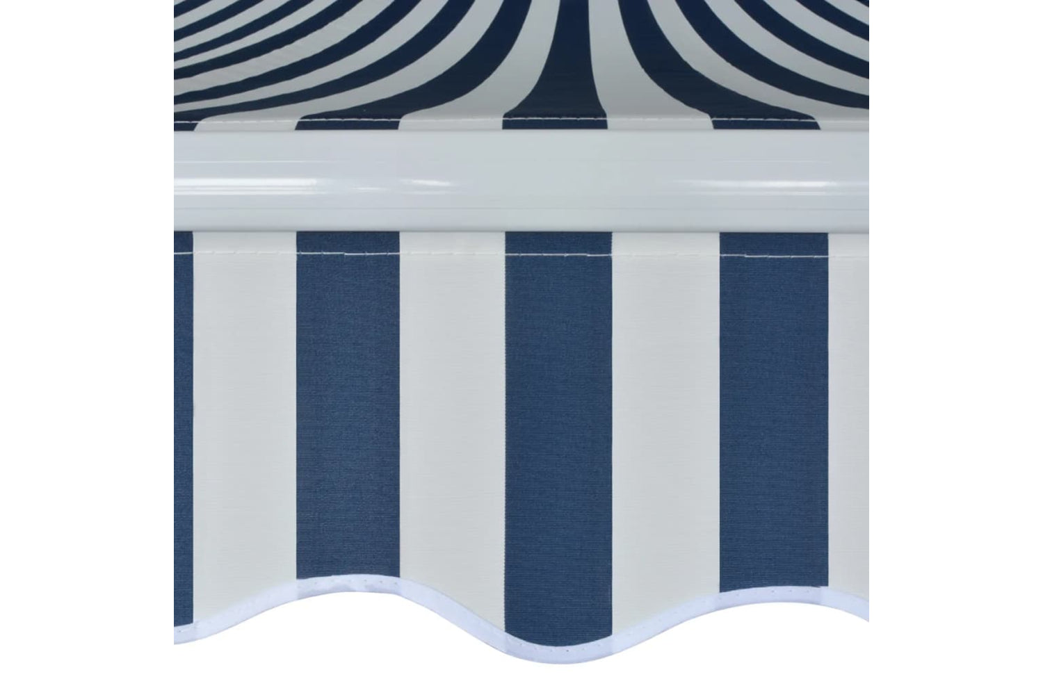 vidaXL 42154 Folding Awning Manual-operated 500cm Blue And White-4